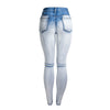 173 Women's Pants Locomotive Clothing Casual Elastic Slim Patchwork Washed Bleached Feme Spring Streetwear Pencil Jeans