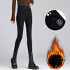 1838 Winter Fall Women Jeans Pencil Pants High Waist Slim Fit Thick Zipper Embroidery Casual Denim Cropped Trouser Femme