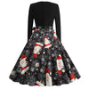 1950s Christmas Dress Women Vintage Dresses Long Sleeve Female Vestidos Housewife Evening Party Prom Sexy Dress Woman Clothes