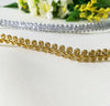 1M Latest Guipure Gold Laces Fabric Wide 1cm Ribbon Lace Silver Lace Fabric Appliqu For Sewing Dress Decoration dentelle P05