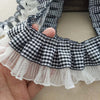 1M Pleated Guipure Plaid Lace Ribbon Trim 6cm Elastic Lace Fabric For Dresses Sewing Decoration Craft Supplies encaje blanco K43