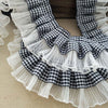 1M Pleated Plaid Elastic Lace Fabric 6cm Guipure Lace Ribbon Trim For Dresses Sewing Decoration Craft Supplies encaje blanco K43