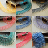 1M Pleated Tulle Plaid Lace Trim 7cm Guipure Ribbon Lace Fabric Supplies Lace Fabric For Wedding Dress Sewing Crafts encajes Q03