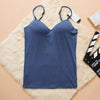 1PCS Summer Vest Padded Women Solid Sweet Stylish Sexy Strap Casual Sleeveless Tops Camisole Black/White/Purple/Pink/Beige/Blue