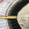 1Yard Pleated White Lace Trim Fabric 5cm Craft Supplies DIY Sewing Black Lace Ribbon Guipure Dress Clothes Decoration KQ5