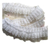 1Yard Pleated White Lace Trim Fabric 5cm Craft Supplies DIY Sewing Black Lace Ribbon Guipure Dress Clothes Decoration KQ5