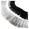 1Yard Pleated White Lace Trim Fabric 5cm Craft Supplies DIY Sewing Black Lace Ribbon Guipure Dress Clothes Decoration KQ5