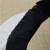 1Yards Curtain Trimmings Pleated Elastic Lace Fabric 17cm Chiffon Lace Collar Ribbon Trim DIY Clothing Wedding Dresses Decor X07