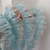 1Yards Latest Lace Fabric Pleated Guipure Rose Lace Ribbon 5cm Sky Blue Lace Fabric Sewing Accessories Laces Ribbon dentelle LP5