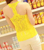 1pc Women's Sexy Lace Flower Tank Top Sexy Cami Sleeveless Casual Cotton shirt
