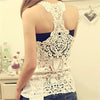 1pc Women's Sexy Lace Flower Tank Top Sexy Cami Sleeveless Casual Cotton shirt