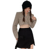 2 Pcs/Set Spring Blazer Skirt Suit Stylish Outwear Women Blazer Skirt Suit High Street Lady Fall Coat Skirt Set for Parties