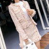 2 Piece Set Suit Outfit Skirt Suits Women Runway Designer Elegant Office Ladies Formal Tweed Blazer Short Jacket Coat Mini Skirt