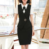 2 Piece Set Women Business Suits With Vest +Mini Skirt Suits and Top Sets Black Vest & Waistcoat Wear Ladies Office Uniform