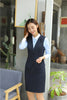 2 Piece Set Women Business Suits with Skirt and Top Sets Grey Vest & Waistcoat Ladies Office Uniform Designs