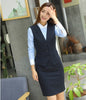 2 Piece Set Women Business Suits with Skirt and Top Sets Grey Vest & Waistcoat Ladies Office Uniform Designs