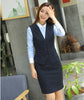 2 Piece Set Women Business Suits with Skirt and Top Sets Grey Vest & Waistcoat Ladies Office Uniform Designs