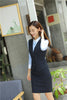 2 Piece Set Women Business Suits with Skirt and Top Sets Grey Vest & Waistcoat Ladies Office Uniform Designs