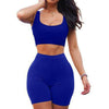 2 Piece Set Women Yoga Set Women's Two Piece Dress Crop Top Skirt Set Sleeveless Outfits Summer Clothes For Women Sleeveless