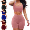 2 Piece Set Women Yoga Set Women's Two Piece Dress Crop Top Skirt Set Sleeveless Outfits Summer Clothes For Women Sleeveless