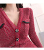 2 Pieces Set Women Spring Knitted V-neck High Waist Sheath Pencil Skirts Office Lady Skirt Suit Bottoming Sets