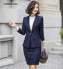 2 Pieces Sets Formal Blazers Women Business Suits With Jackets Coat and Skirt Office Ladies Striped Work Wear Sets