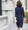 2 Pieces Sets Formal Blazers Women Business Suits With Jackets Coat and Skirt Office Ladies Striped Work Wear Sets
