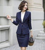 2 Pieces Sets Formal Blazers Women Business Suits With Jackets Coat and Skirt Office Ladies Striped Work Wear Sets