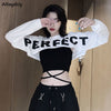 2 Pieces Sets Women Summer Letter Printing Slim Bandage Sexy Korean Style Lady All-match Crop Tops Spaghetti Strap Camis