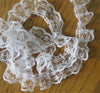 20 yards 2cm Width White Pleated Organza Fabric Lace Edge Trim Ribbon Handmade DIY Wedding Dress Bridal Sewing Craft Decoration