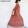 2014 s Women's Long Dresses Linen Dresses Ladies' Short-sleeve One-piece Dresses Flax Irregular Design Dress 16351