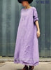 2014 s Women's Long Dresses Linen Dresses Ladies' Short-sleeve One-piece Dresses Flax Irregular Design Dress 16351