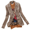 2015 New Fashion Women's Plaid Elbow Patches Slim Blazer Ladies Autumn Suits Basic Jacket Casual Blazer Feminino  A360