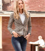 2015 New Stylish Women's Plaid Elbow Patches Two Button Slim Fit Blazer Ladies Autumn Suits Basic Jacket Casual Blazer Feminino
