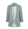 2015 Womens Candy Colors Slim Casual Blazer With Three Quarter Sleeve Notched  Jacket Coat Outwear Plus Size Solid Work Blazer