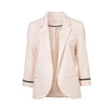 2015 Womens Candy Colors Slim Casual Blazer With Three Quarter Sleeve Notched  Jacket Coat Outwear Plus Size Solid Work Blazer