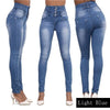 2016   Woman Denim Pencil Pants Top Brand Stretch Jeans High Waist Pants Women High Waist Jeans