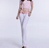 2016 Slim Women Jeans Casual Mid Waist Elastic Candy 10Color Denim Flare Pants Trousers Woman Bell Bottom Trouser