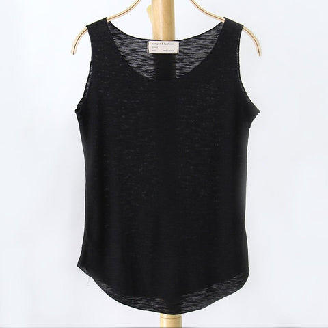 Spring Summer New Sexy Tank Top Women Sleeveless Multicolor Round Neck Bralette Loose T Shirt Ladies Vest Singlets 3BX005