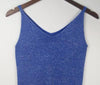 Bling Knitted Tank Tops Women Sequined V Neck Vest Blusa Solid Silver Camis Beige Bustier Bra Vest Bralette Blouse