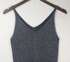 Bling Knitted Tank Tops Women Sequined V Neck Vest Blusa Solid Silver Camis Beige Bustier Bra Vest Bralette Blouse
