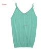 Glittering Knitted Women Camisole Vest Stretchable V Neck Slim Sexy Strappy Tank Tops MAR25_17