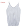 Glittering Knitted Women Camisole Vest Stretchable V Neck Slim Sexy Strappy Tank Tops MAR25_17