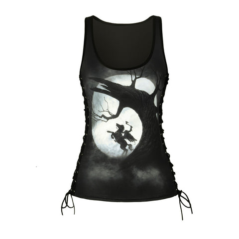 New Summer 3D Print Women Tank Tops Sexy U-neck Ribbons Sleeveless Halter Tops Fem Fitness Slim Quality Colete Feminino