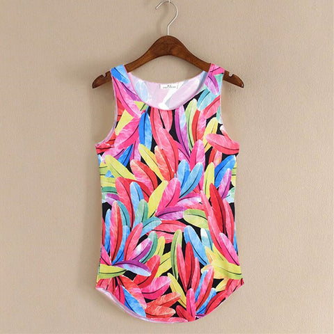 New Summer Tank Top T Shirt Plus Size Loose Women T-shirt Milk Silk Printing O-neck Slim Tops Fashion Woman Clothes
