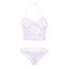 Summer Sexy Women Nightclub Underwear Sheer Lace Hollow Out Translucent Underwear Sheer Lace Strap Sexy Lingerie Bra Tops