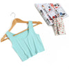 Summer Slim Render Short Top Sexy Women Sleeveless U Croptops Tank Tops Solid Black/White Crop Tops Vest Tube Top 8Color