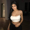 Summer Women Tops Sexy Spaghetti Strap Cami for Ladies Crop Top Black White Slim Cotton Camisoles fem S-L