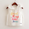 Women Summer Letter Printed T-Shirt Harajuku Crop Top Sleeveless Hooded Letter Short Hip Hop Black Tops Brand design