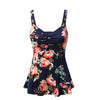 new fashion Women Vintage floral print camis tops ladies sexy sleeveless slim pleated tops plus size